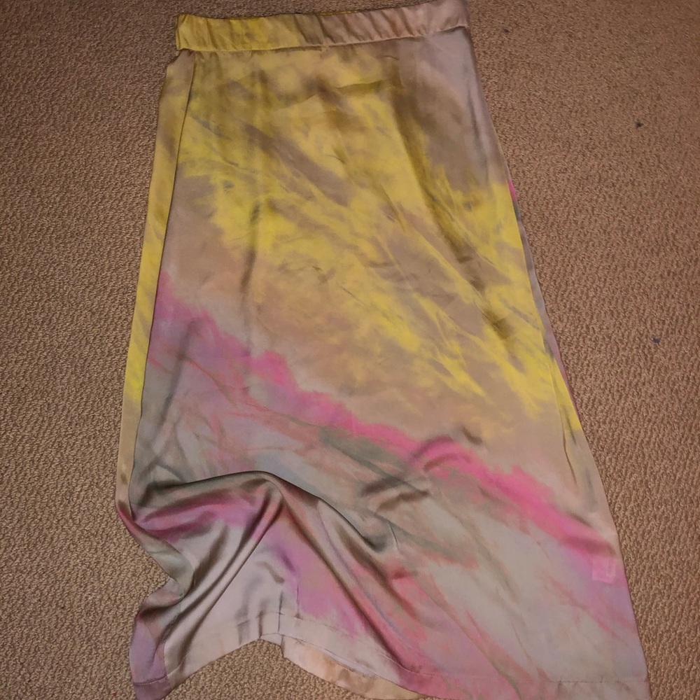 Zara satin midi skirt